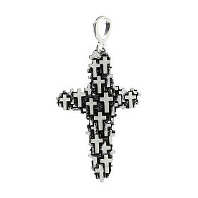 Cross of the missing deceased people in 925 silver, 1.5x1 in