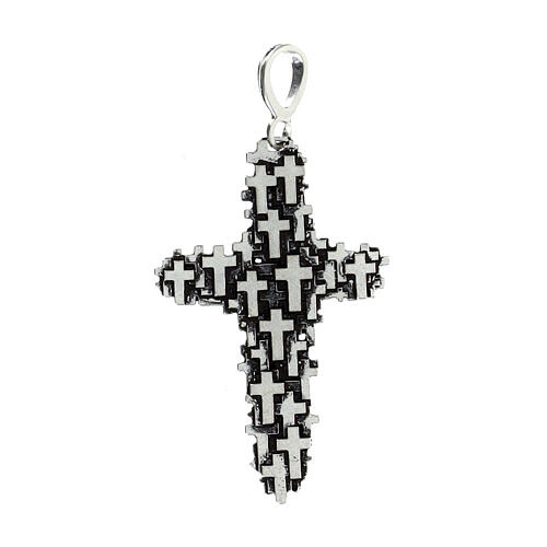 Croce dei dispersi argento 925 4x2,5 cm 1