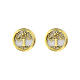 Amen earrings with mother-of-pearl and gold plated silver Tree of Life s1