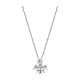 Amen necklace with angel-shaped pendant, white and pink zircons and 925 silver s1