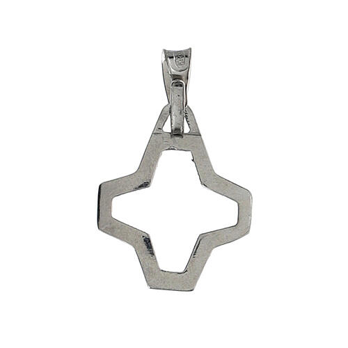 Greek cross pendant of rhodium-plated 925 silver 2