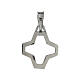 Greek Cross pendant Rhodium plated 925 silver s1