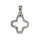 Greek Cross pendant Rhodium plated 925 silver s2