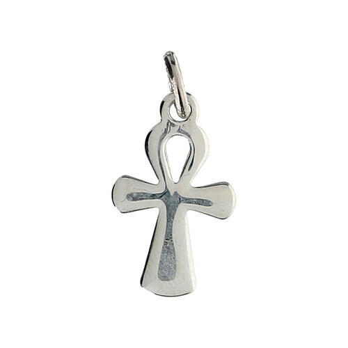 Pendentif argent 925 croix ansée 2x1 cm 1