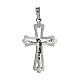 Budded cross pendant of rhodium-plated 925 silver s2