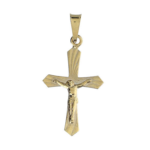 Golden cross pendant of 925 silver 1