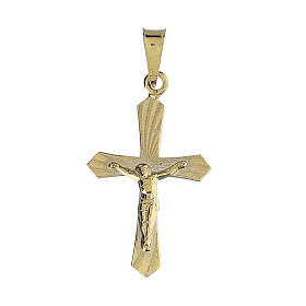 Croce dorata pendente argento 925