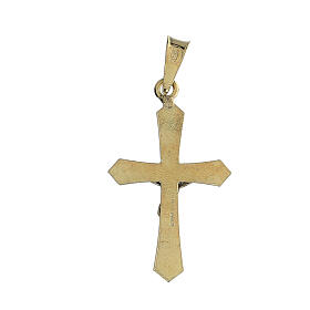 Croce dorata pendente argento 925