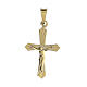 Croce dorata pendente argento 925 s1