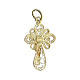 Cross pendant of gold plated 800 silver filigree s2