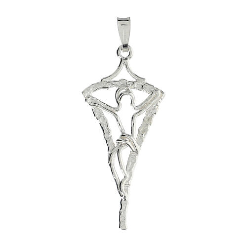 Stylised crucifix pendant of 925 silver 1