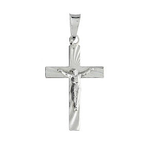 Crucifix pendant of 1x0.8 in, 925 silver