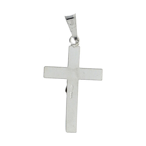 Crucifix pendant of 1x0.8 in, 925 silver 2