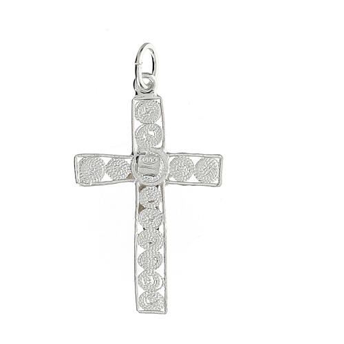 Latin cross pendant Christ in 800 silver 2