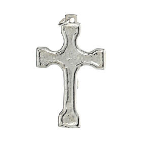 Cross pendant with embossed body of Christ, 925 silver