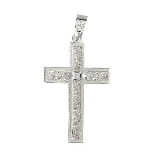 Colgante cruz latina 3x2 cm plata 800 2