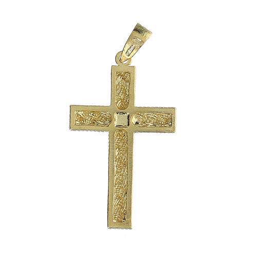 Pendentif argent 800 croix dorée 3x2 cm 2