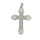 Budded cross pendant of 2x1.5 in, 925 silver s2