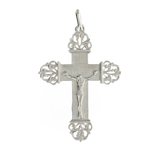 925 silver trilobed cross 5x4 cm pendant 1