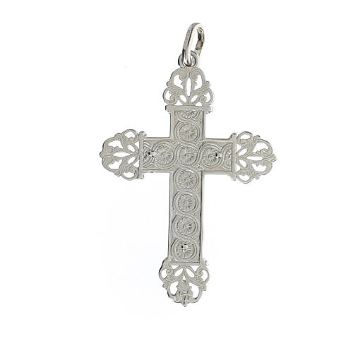 925 silver trilobed cross 5x4 cm pendant 2