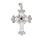 Cross-shaped pendant of 800 silver filigree s1