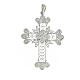 Cross-shaped pendant of 800 silver filigree s2