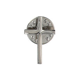 Broche cruz latina clergyman plata 925