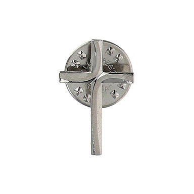 Spilla croce latina clergyman argento 925 2