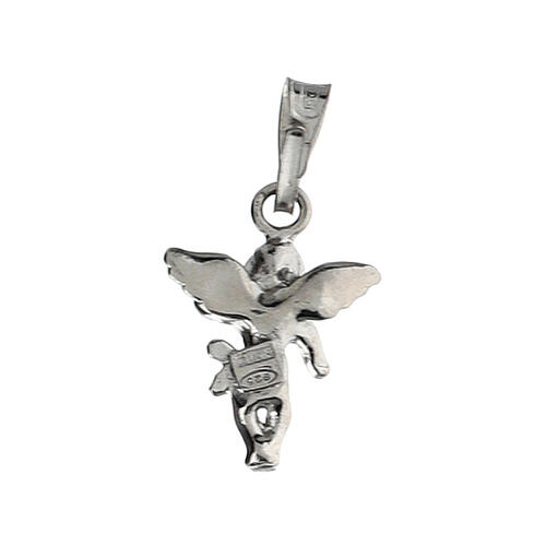 Angel-shaped pendant of rhodium-plated 925 silver 2