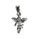 Angel-shaped pendant of rhodium-plated 925 silver s1