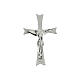 Curcifix breastpin with embossed body of Christ, 800 silver s1
