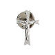 Curcifix breastpin with embossed body of Christ, 800 silver s2