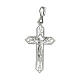 Croce filigranata 3x2cm argento 800 pendente s1