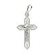 Croce filigranata 3x2cm argento 800 pendente s2