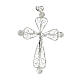 Pendentif croix filigrane argent 800 4x3 cm s1