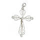 Pendentif croix filigrane argent 800 4x3 cm s2