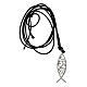 Pendente cordino pesce Jesus argento 925 s2