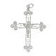 Filigree budded cross pendant of 800 silver, 1.8x1.4 in s2