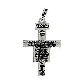 Pendente croce Assisi argento 925 san Francesco