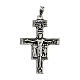 Pendente croce Assisi argento 925 san Francesco s1