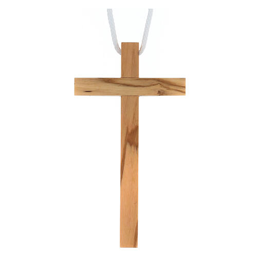 Croix allongée 10x5 cm Première Communion bois olivier 1