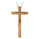 First Communion cross 10x5 cm long in olive wood s1