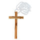 First Communion cross 10x5 cm long in olive wood s3