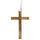 First Communion cross 10x5 cm long in olive wood s1