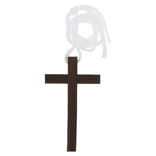 Croix Première Communion bois Wengé 10x5 cm 3