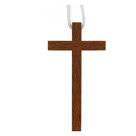 Erstkommunionskreuz, extralang 10 x5 cm, Nussbaum-Holz