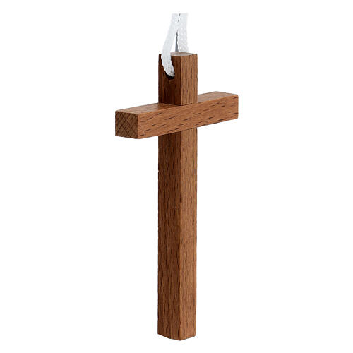 Croce Di Legno D'Ulivo Per Collana – Ciondolo A Forma Di Pesce 2x1,5 Cm (Artigianato Italiano)