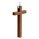 First Communion cross walnut wood 10x5 cm s2