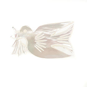 Mother of pearl brooch with dove
