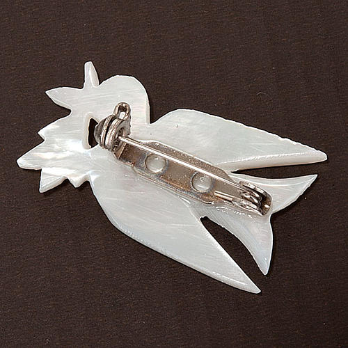 Mother of pearl brooch with dove 2